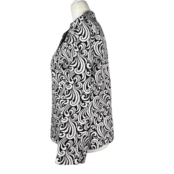 VICTOR COSTA WOMEN'S FULL ZIP NOTCH LAPEL PAISLEY PRINT‎ WOMEN'S JACKET - Picture 3 of 9